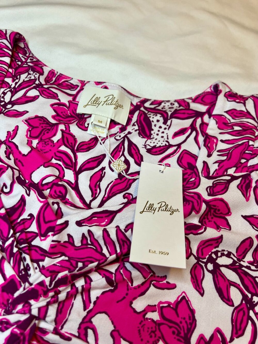 NWT Lilly Pulitzer Anne Skirted Romper In Elder Blossom Size Medium Floral - Picture 2 of 14